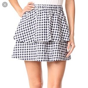 Madewell: Tiered gingham mini skirt
